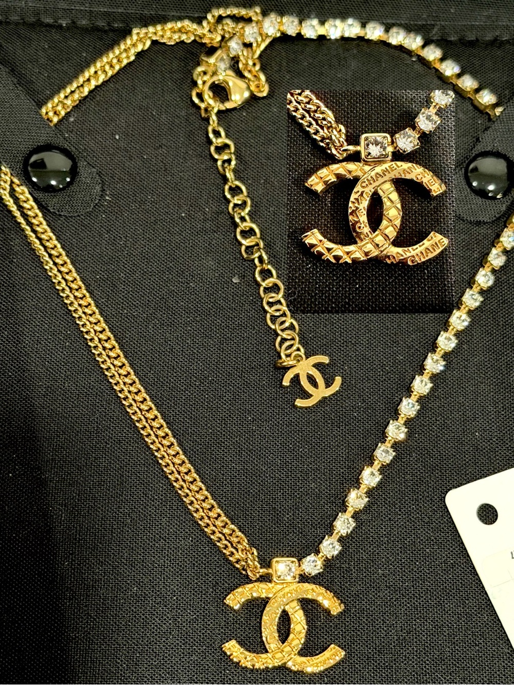 Chanel crystals Quilted Cc Pendant Necklace - Picture 7 of 7